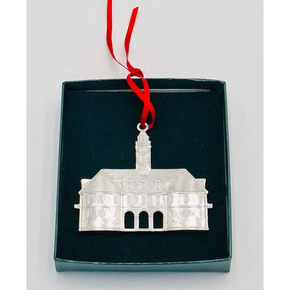 Kirk Stieff Colonial Williamsburg Capitol Pewter Ornament CW121 USA Boxed